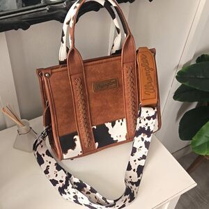 Wrangler Cow Print Purse Western Crossbody Bag Brand New Rodeo Style